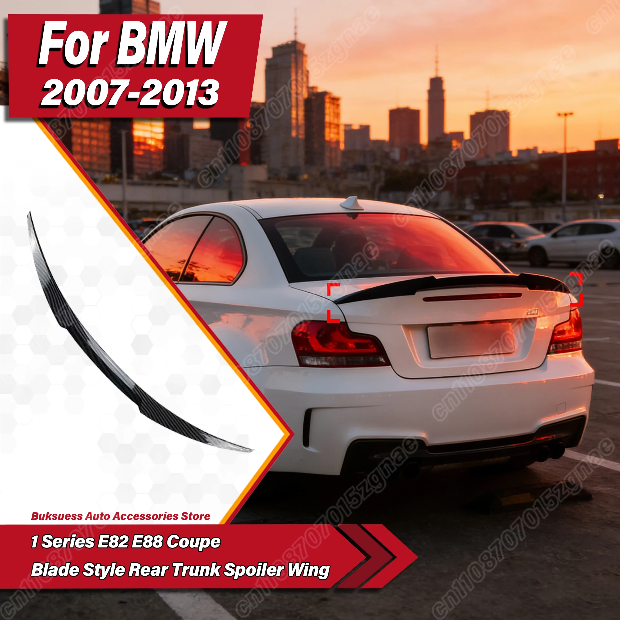 

Спойлер-антикрыло в стиле Blade для заднего багажника автомобиля BMW 1 серии E82 E88 Coupe 2007-2013 гг., комплект для модификации кузова