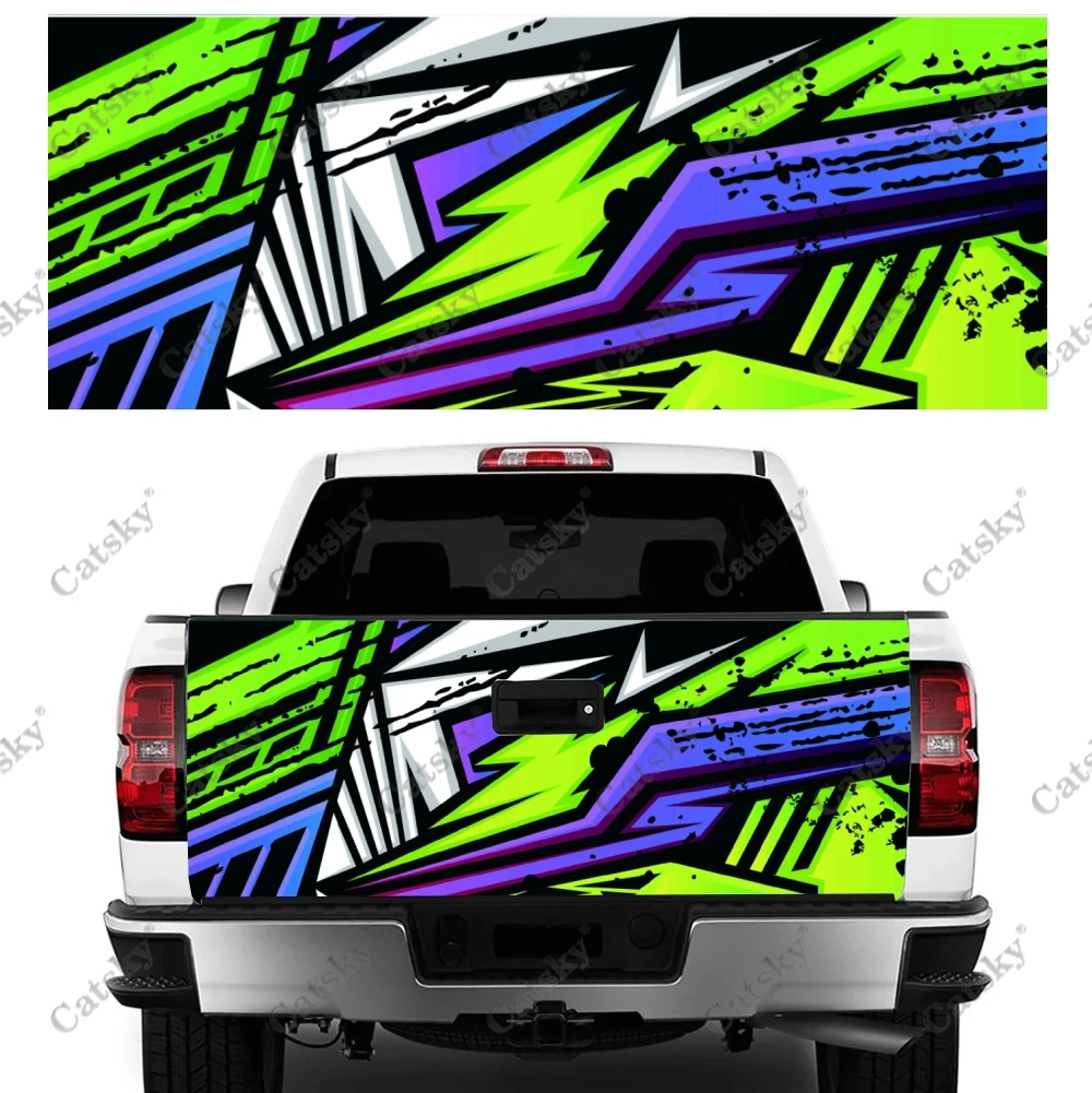 Green Arrow Car Tail Trunk Protect Vinly Wrap Sticker Decal Auto Accessories Hood Decor Engine Cover for SUV Off-road Pickup