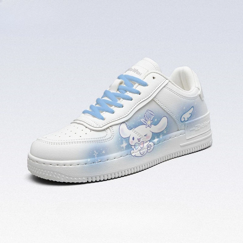 Sanrio cinnamoroll sapatos para meninas tênis brancos estudante sapatos casuais kawaii baixo estado sapatos de caminhada tênis femininos