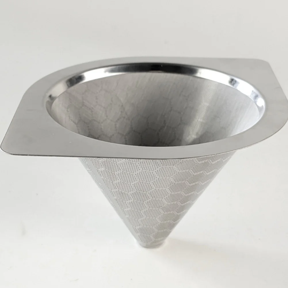 Stainless Steel Pour Over Coffee Filter Dripper Works with For Hario 02 03 and Other Standard Cone-Type Brewing Devices