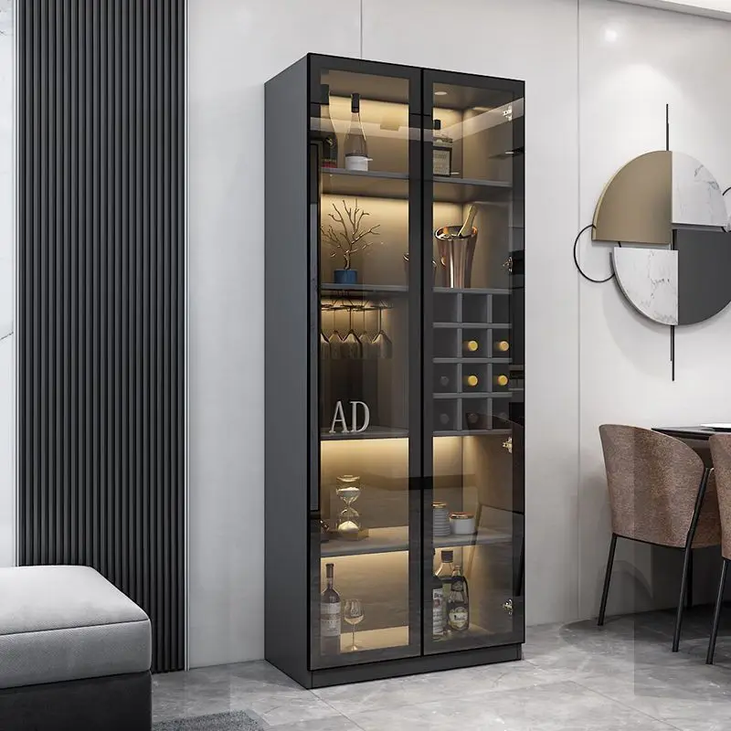 Armadietto di fascia alta di lusso con luce da pavimento a parete, semplice e moderno, personalizzabile, per la casa, il soggiorno