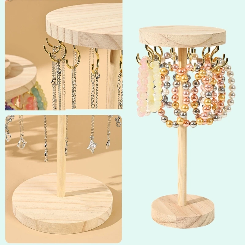 Elegant Necklace Organizers Stand with Adjustable Hooks Stylish Designs for Home Accessory and Retail Household Use