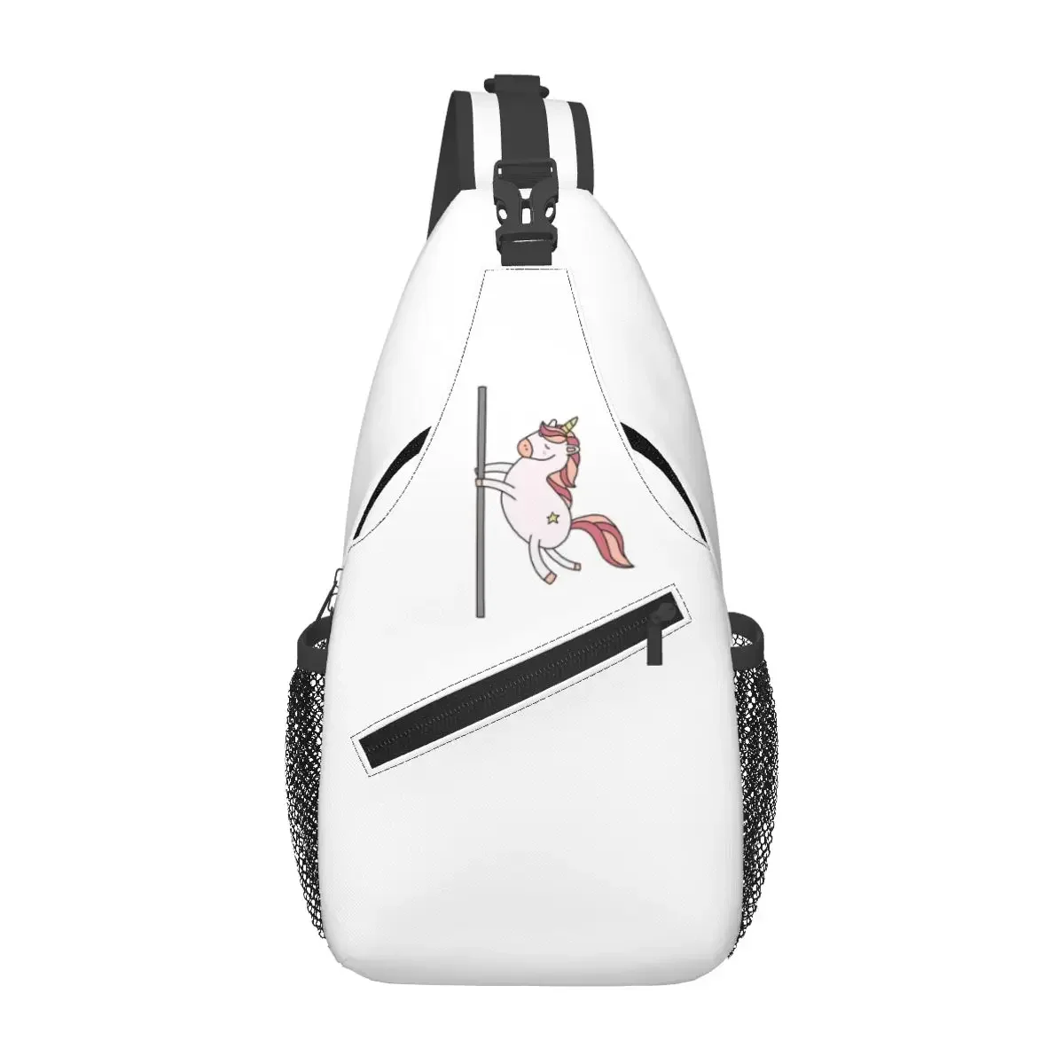

Pole Dancing Unicorn Chest Bag Men Sling Crossbody Backpack Chest Bag Traveling Hiking Daypack Shoulder Bag