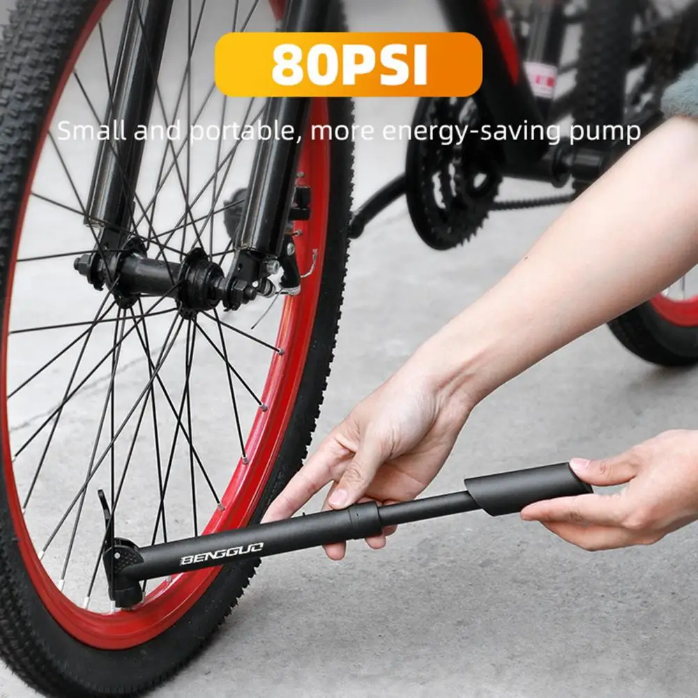 Professional Mini Pump High Compatible Air Nozzle Waterproof Bicycle Pump 80PSI Small MTB Bike Pump