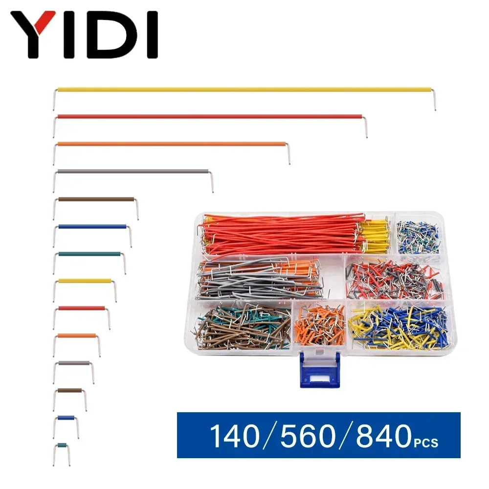 140/560/840pcs Electronic Diy Bread Circuit Board Jump Wire Test U Shape Solderless Prototype PCB Breadboard Jumper Cable Kit