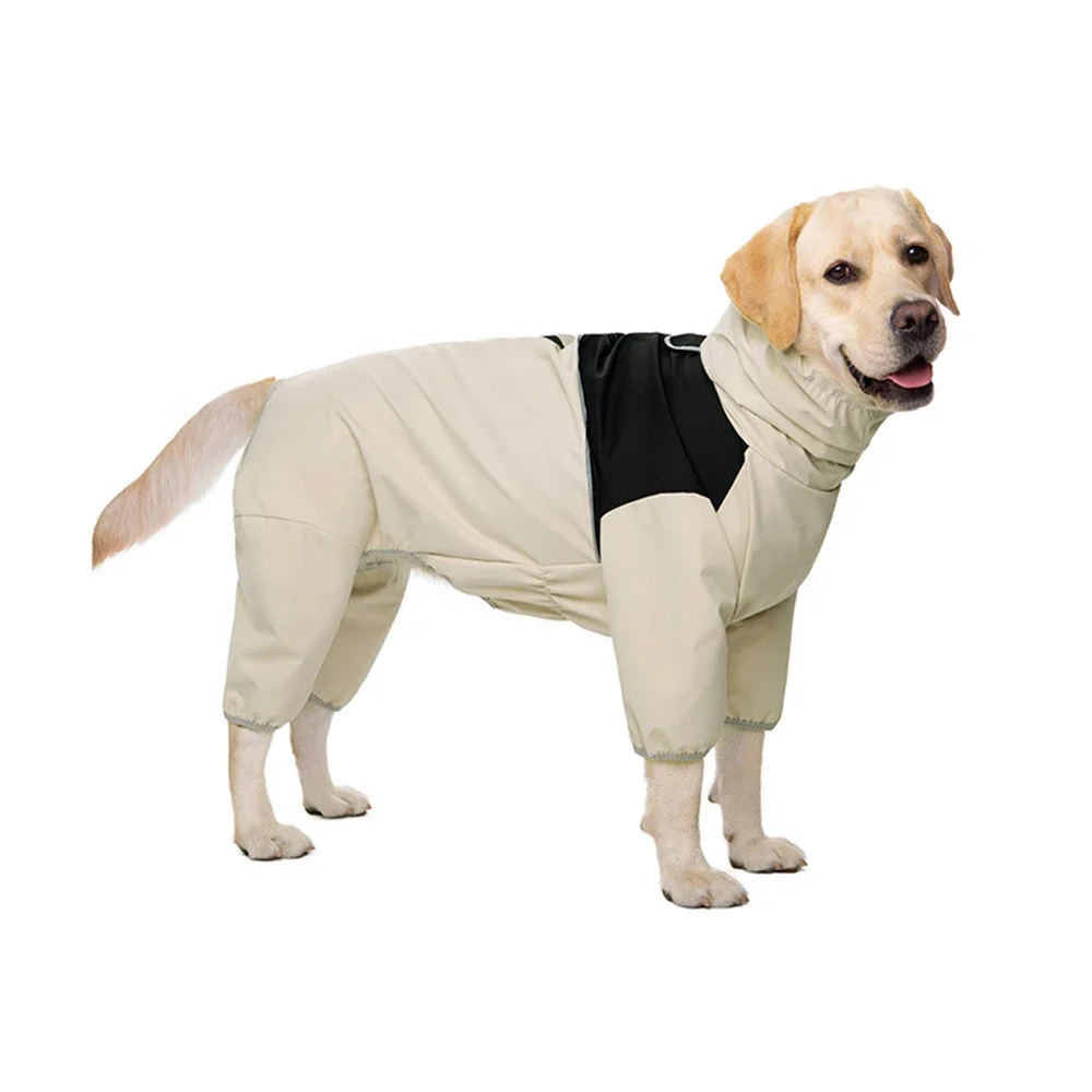 Full Coverage Dog Raincoat Waterproof Jumpsuit Overalls Full Wrap Design for Protection for Medium Small Large Extra Large Dogs