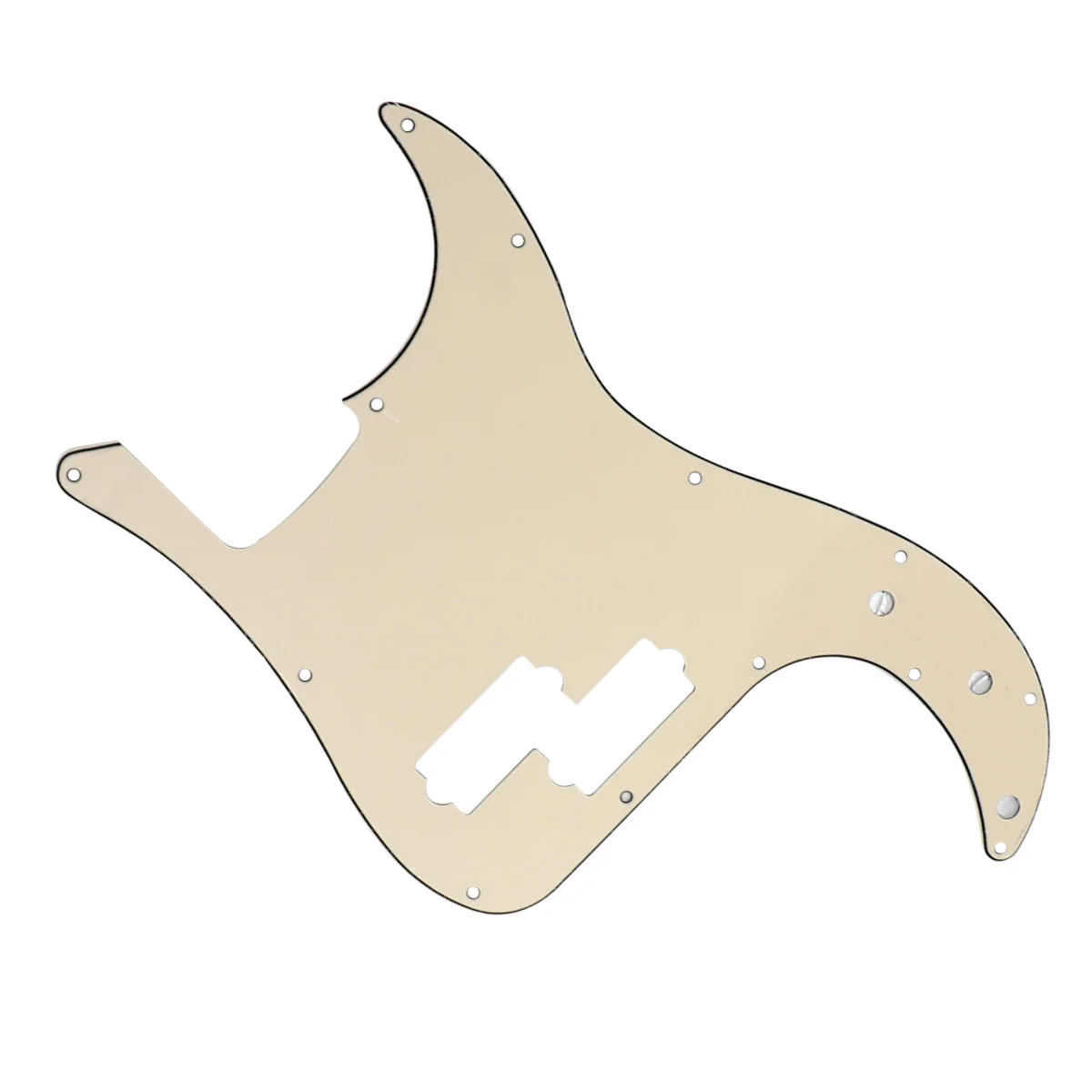 

3 Layers 13 Holes Pb Bass Pickguard Beige Scratch Plate For Electric Bass Guitar Protection Anti-Scratch Film Included