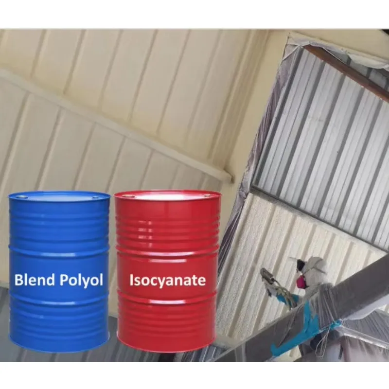 Industrial Two-Component Closed Cell Rigid Polyurethane Spray Foam ISO MDI Polyol Isocyanate Heat Insulation Materials Wall