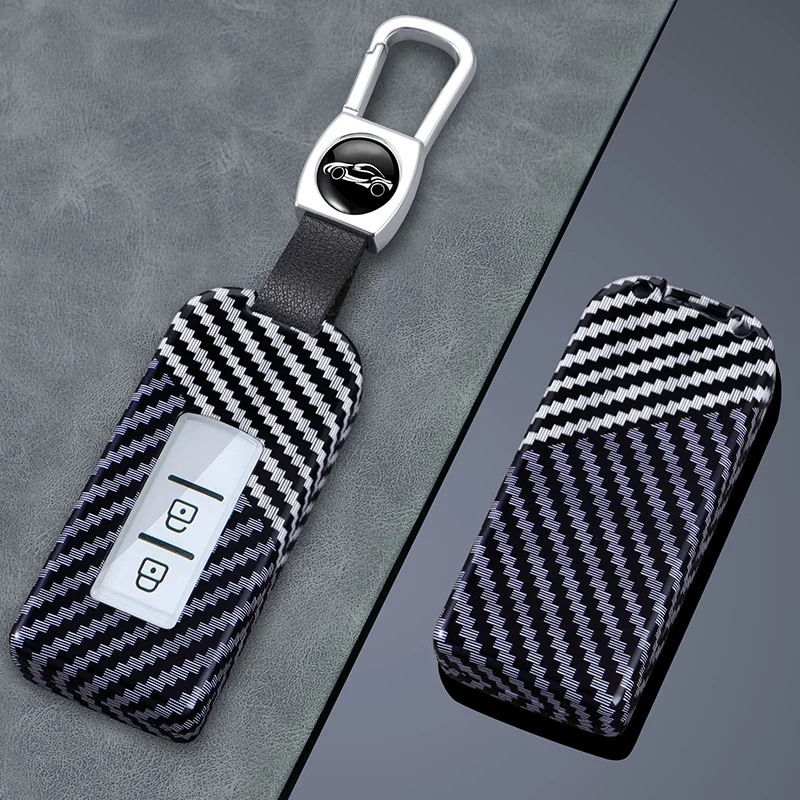 

For Mitsubishi Asx Rvr Outlander Eclipse Cross Pajero Lancer ABS Carbon Car Key Case Keychain Protector Accessories Cover Shell