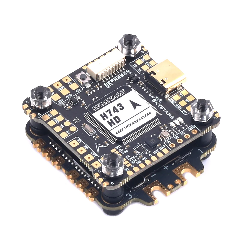 SKYSTARS H743 HD Flight Controller Single Gyro H7 X8 Betaflight With OSD & KO60 60A AM-32 128K 4IN1 ESC for FPV drones