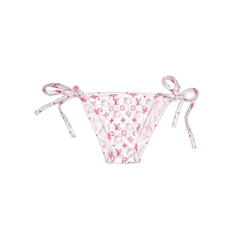 Sanrio Kawaii Hello Kitty Bikini Anime seksowna kreatywna moda wykwintna bielizna damska damska trzypunktowy zestaw biustonosza