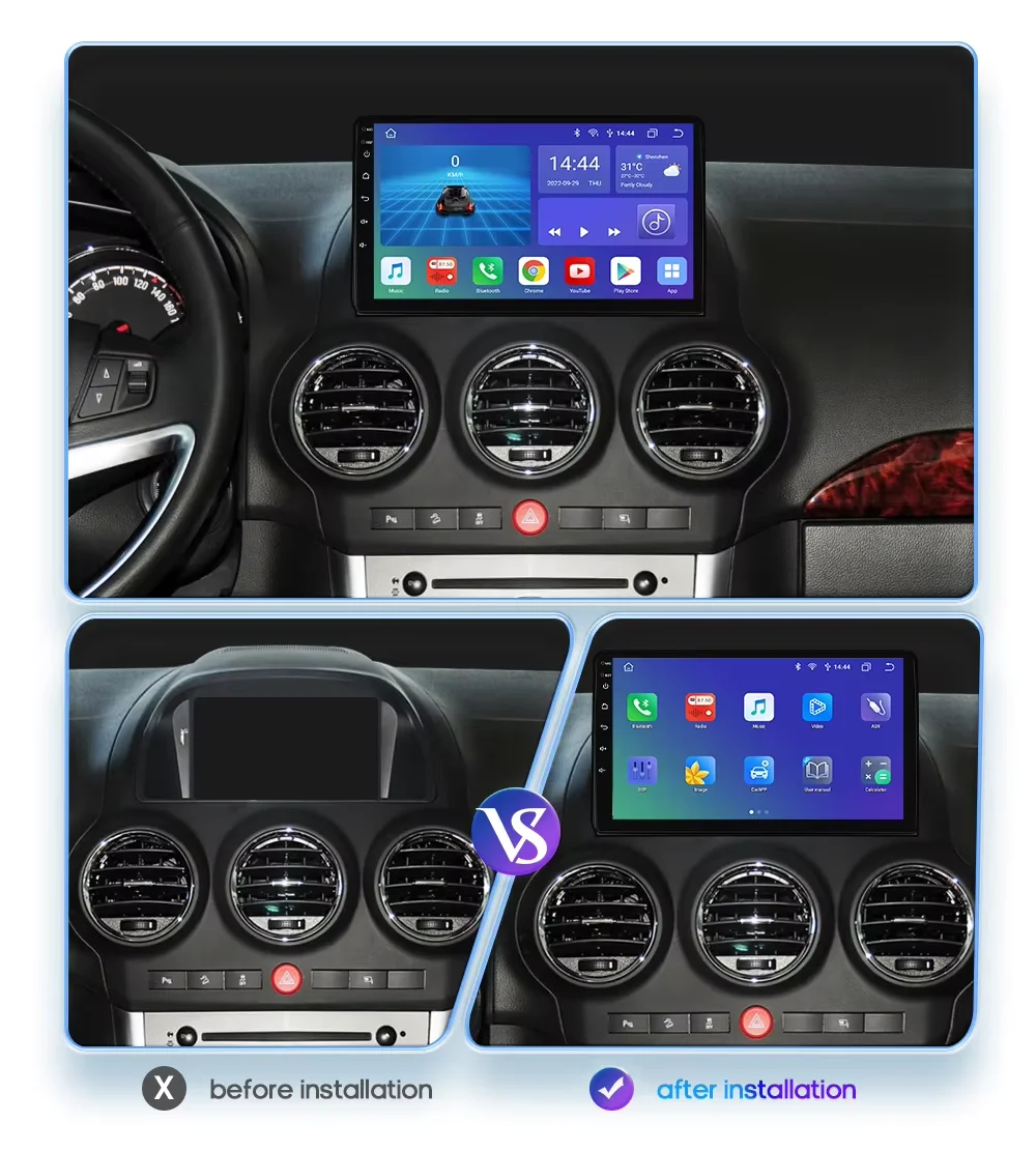 Android 16 Wireless Carplay Multimedia GPS for Opel Antara 1 2006 - 2017 Car Radio Stereo Player Navi BT 4G WIFI DSP Autoradio