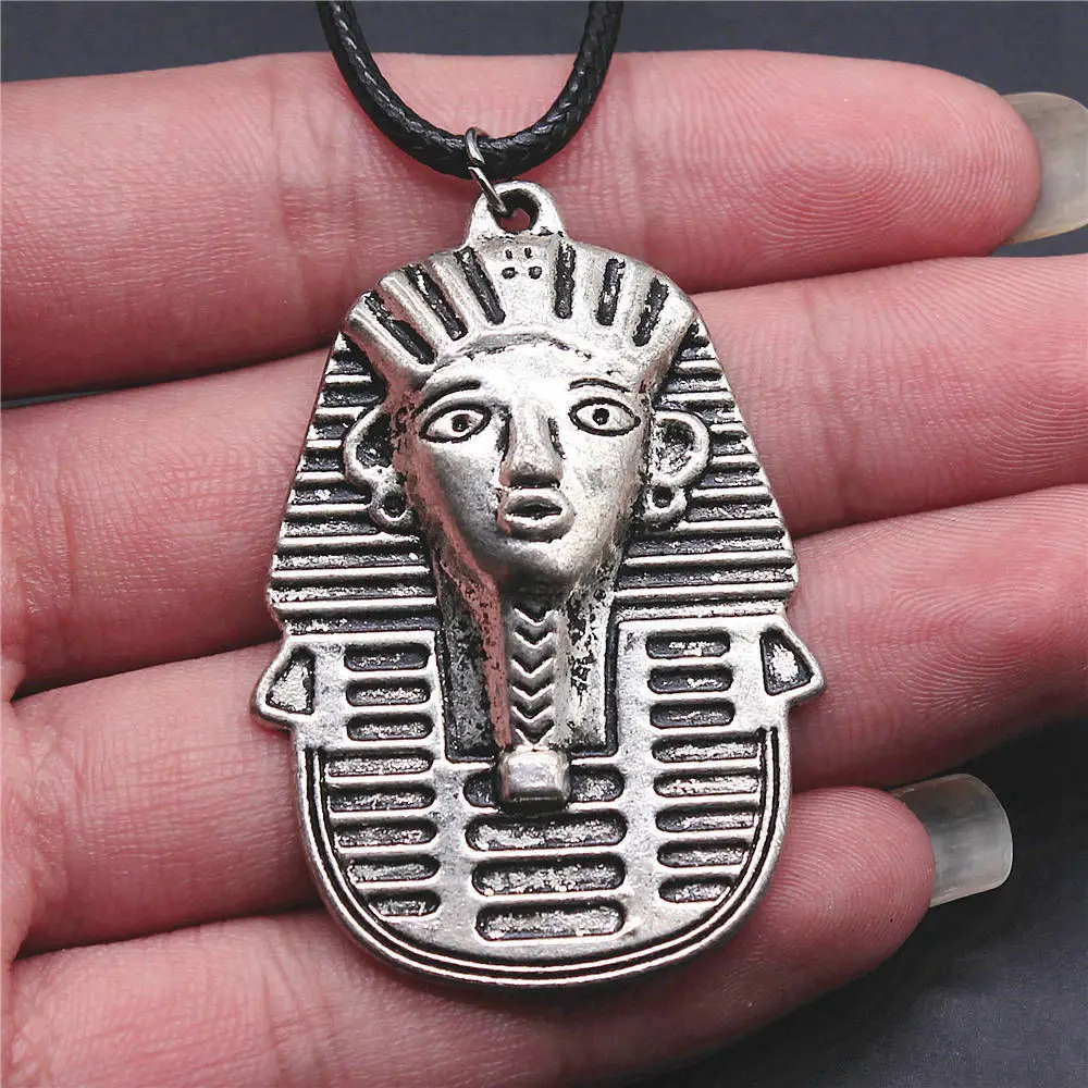 Chief Pharaoh Necklace Leather Chain 45cm Female Jewelry Beach New Things