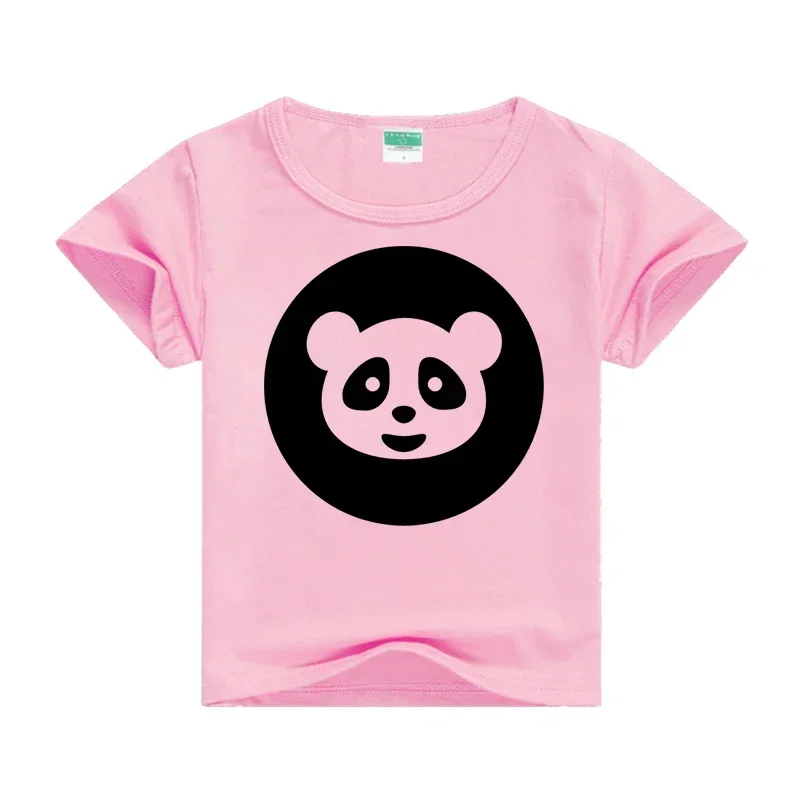 Cartoon Funny Panda T-shirt New 2024 Kids Tshirt Summer Costume Baby Boys Girls Clothing Children T-shirts Children\'s Wear tops