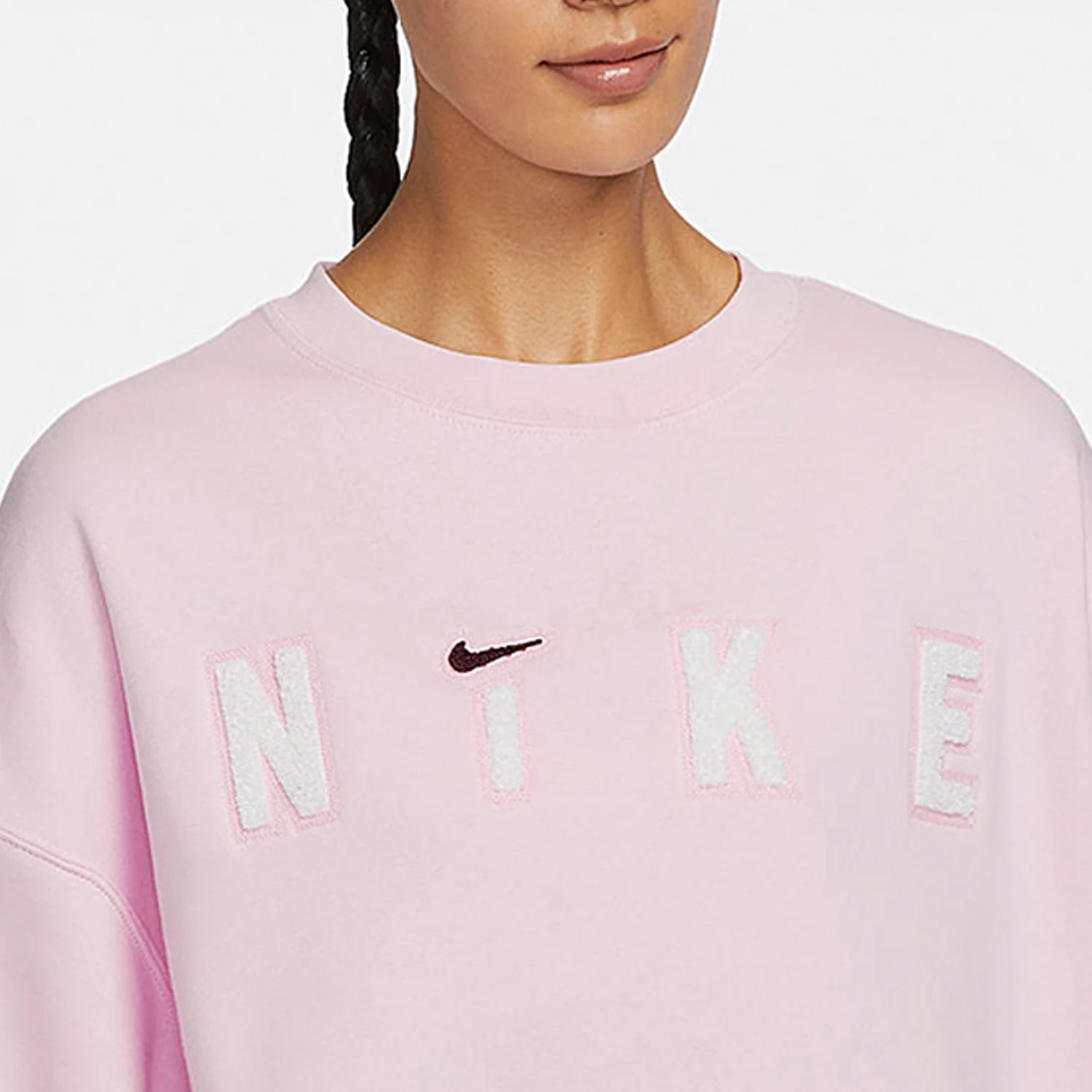 Nike Authentic New Women's Knitted Velvet Round Neck Hoodie FV4012-663