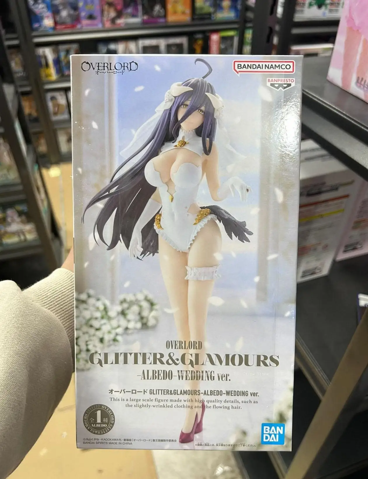 Оригинальный BANDAI BANPRESTO Overlord Albedo, ПВХ, 27 см, модель персонажа аниме, коллекция украшений для рабочего стола, игрушки, подарки