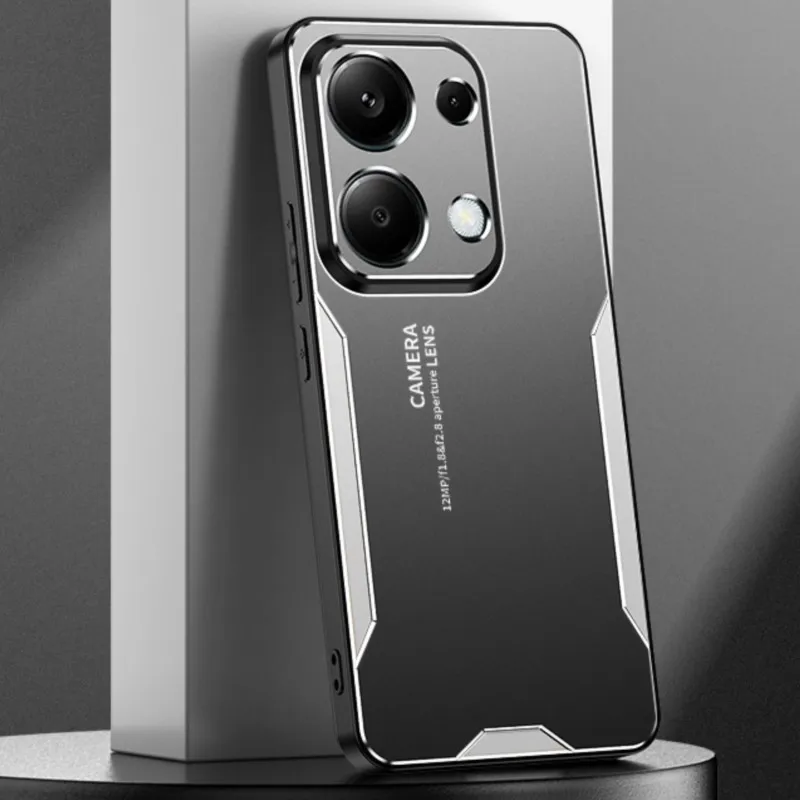 Dla Xiaomi Redmi Note 13 Pro 4G metalowa aluminiowa osłona chroniąca futerał przeciwmrozowy zapobiegająca odciskom palców Metal + TPU