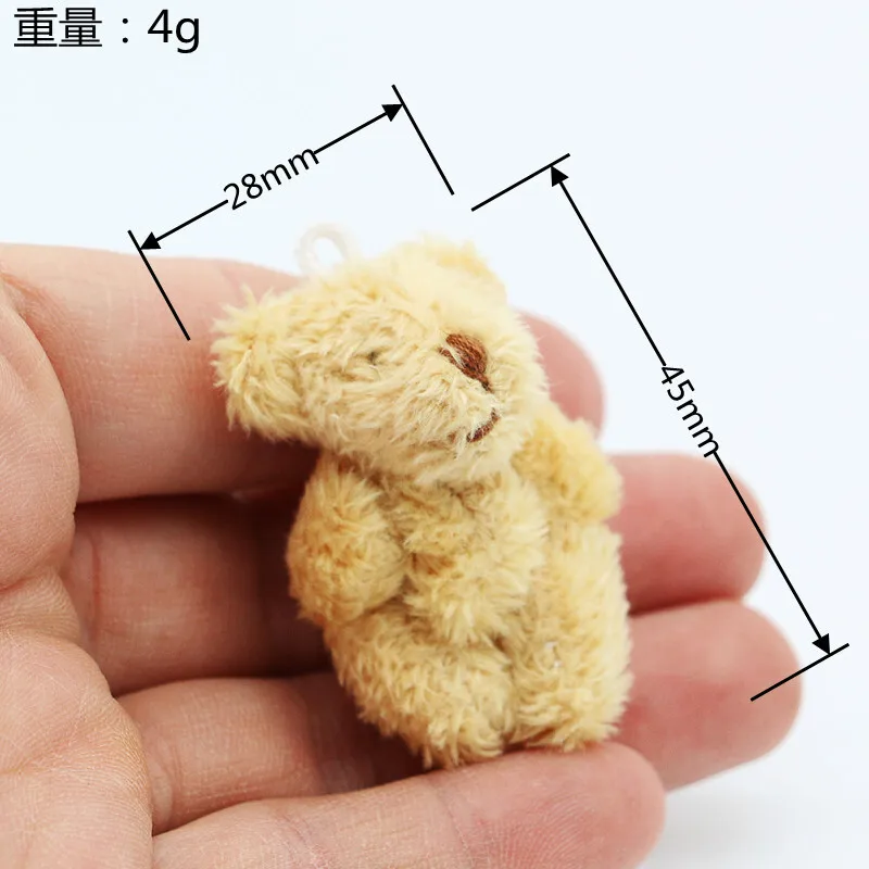 1/6 Dollhouse Fur Bunny Bear Rabbit Mini Animal Miniature Simulation Model Scene Toys Shooting Props Decoration Kids Home Decor