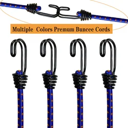 4pcs lastic Bungee Cord Set Tied Rope High Elasticity Luggage Straps Rope for Bikes Rubber Elastic Ropes with Dual Hooks