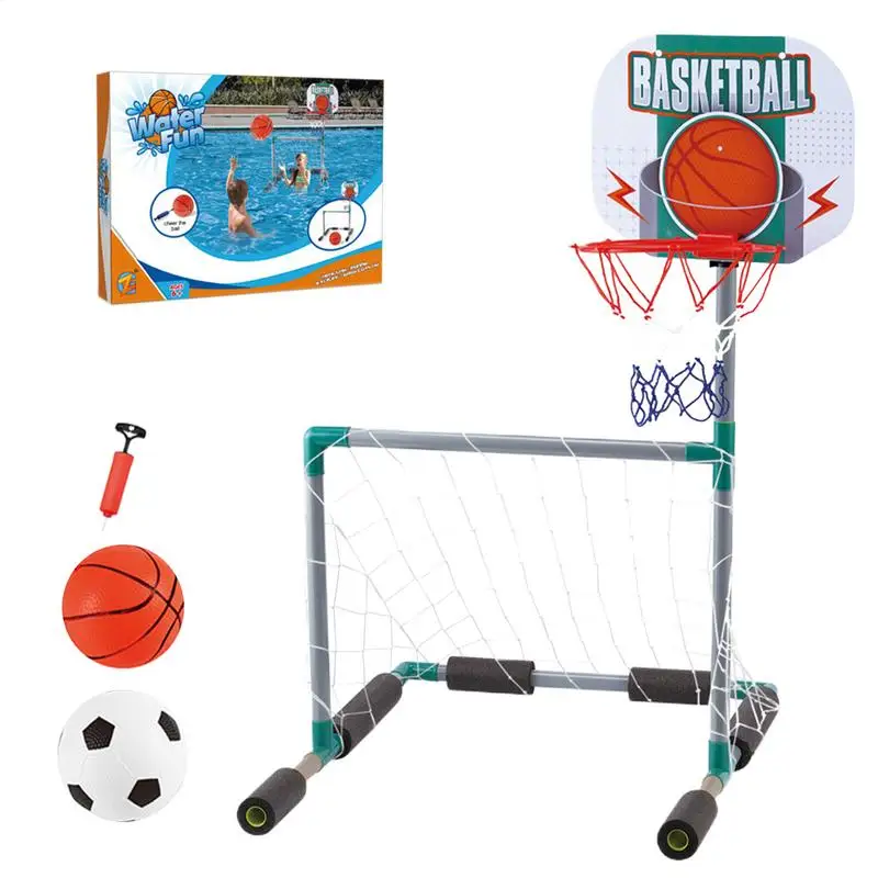 

Basketball Game For Pool Floating Inflatbale Pool Basketball Toys Adjustable Height Indoor Outdoor Water Sport Toys For Adults &