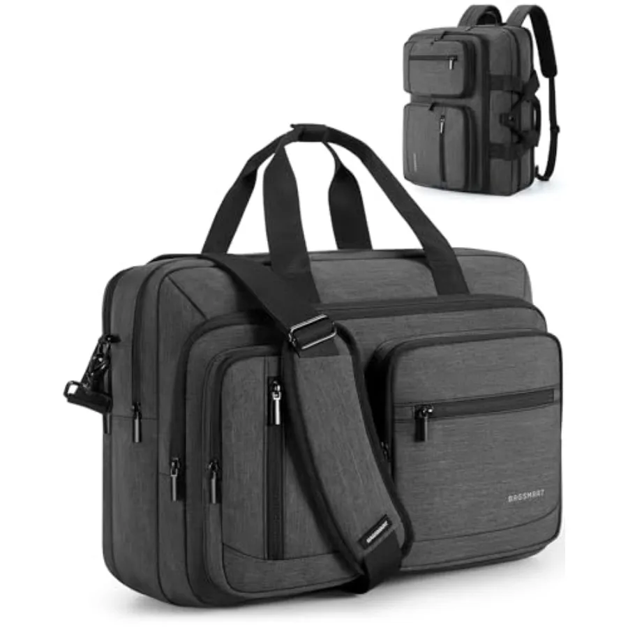 

3 In 1 Laptop Bag for Men Computer Briefcase 17.3 Inch Laptop Water-Repellent Shoulder Bag Computer Bag Business Travel Office
