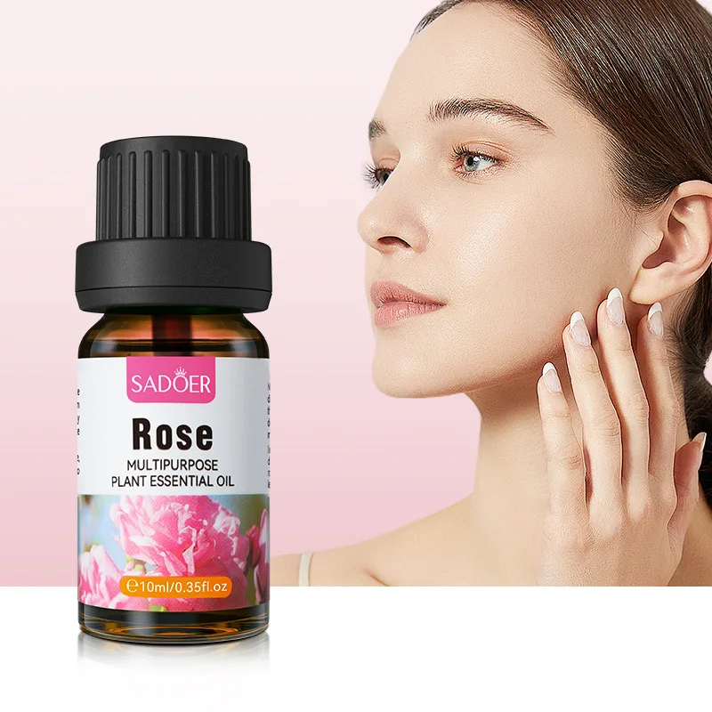 Aceite esencial de rosa, lavanda, romero, hidratante y suavizante de la piel, masaje hidratante, aceite esencial para el cuidado facial