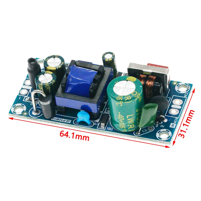 AC-DC 5V2A 10W Switching Power Supply Module Bare Circuit 85-264V to 5V 2A Board for Replace/Repair 12V1A