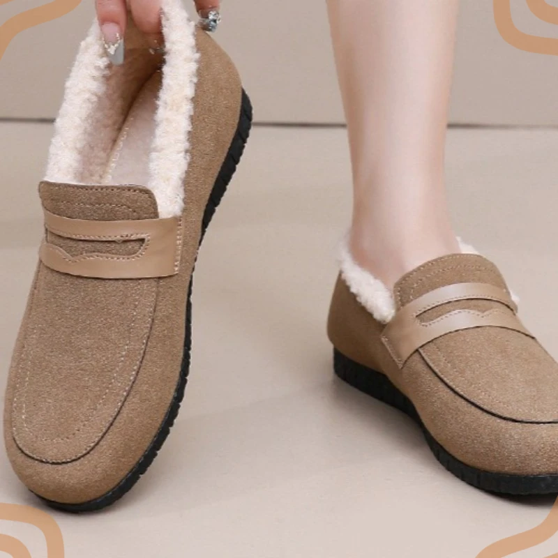 Fashion Women's Winter Shoes Classic Plush Warm Loafers for Woman Comfort Vacation Casual Shoes Designer Shoes Zapatos De Mujer