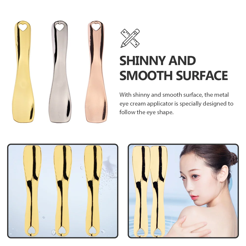 3 stücke Gesichtsmaske Löffel Metall Augencreme Löffel Für Make-Up Hautpflege Werkzeug Applikator Glatte Schönheit Geschenk Frauen