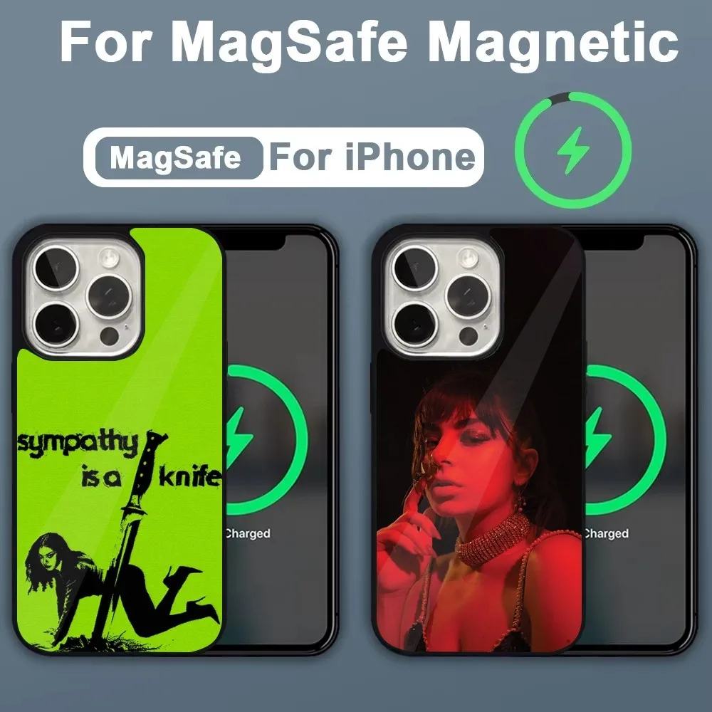 Singer C-Charli XCX Brat Phone Case For iPhone 16,15,14,13,12,11,Plus,Pro,Max,Mini Magsafe Magnetic Wireless Charging