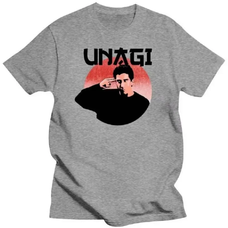 Camiseta de algodão de alta qualidade masculina e feminina, roupas engraçadas, Harajuku, Unagi, Dojo Ross, From Friends TV Print, Tops Estéticos, Verão