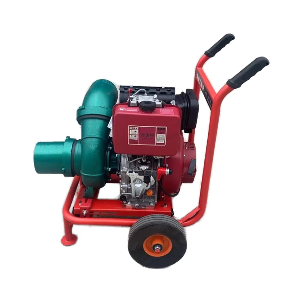 5.5kw Centrifugal Diesel Engine Water Pump with High Pressure 3/4/6-Inch Double Impeller Air-Cooled Diesel Engine Spray Pump