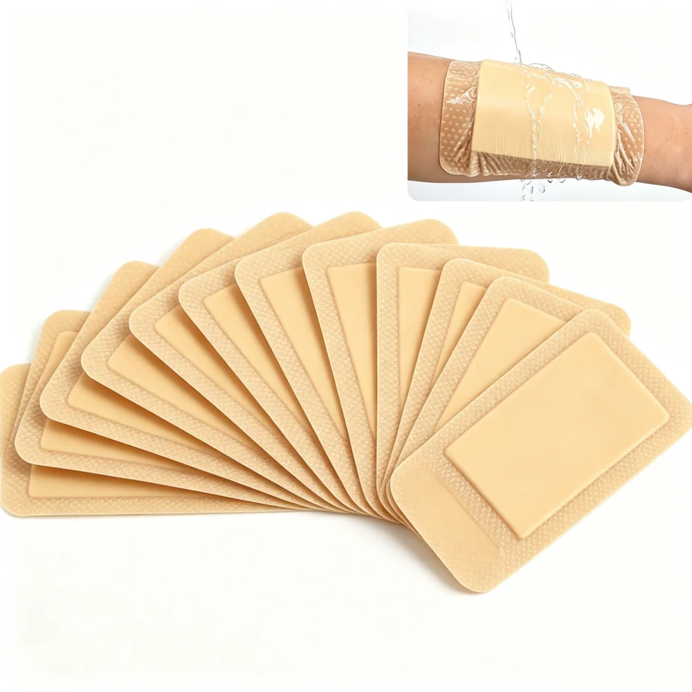 5-50pcs 10*20cm Health Silicone Silica Gel Foam Dressing Foam Wound Bedsore Infiltration Liquid Absorption Pressure Ulcer Paste