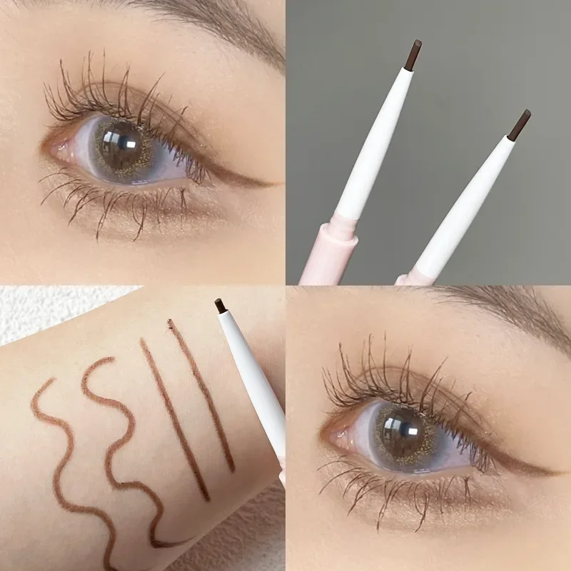 Matita gel per eyeliner liscia e impermeabile Eyeliner marrone nero Morbido facile da indossare Penna correttore opaca ad alto pigmento Trucco occhi duraturo