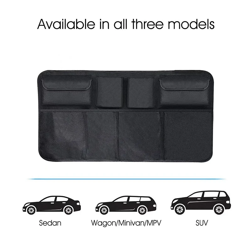 Universal Hanging Car Trunk Organizer, Back Seat Multi-pocket Storage Bag, Oxford Material High-Capacity Vehicle Accessory