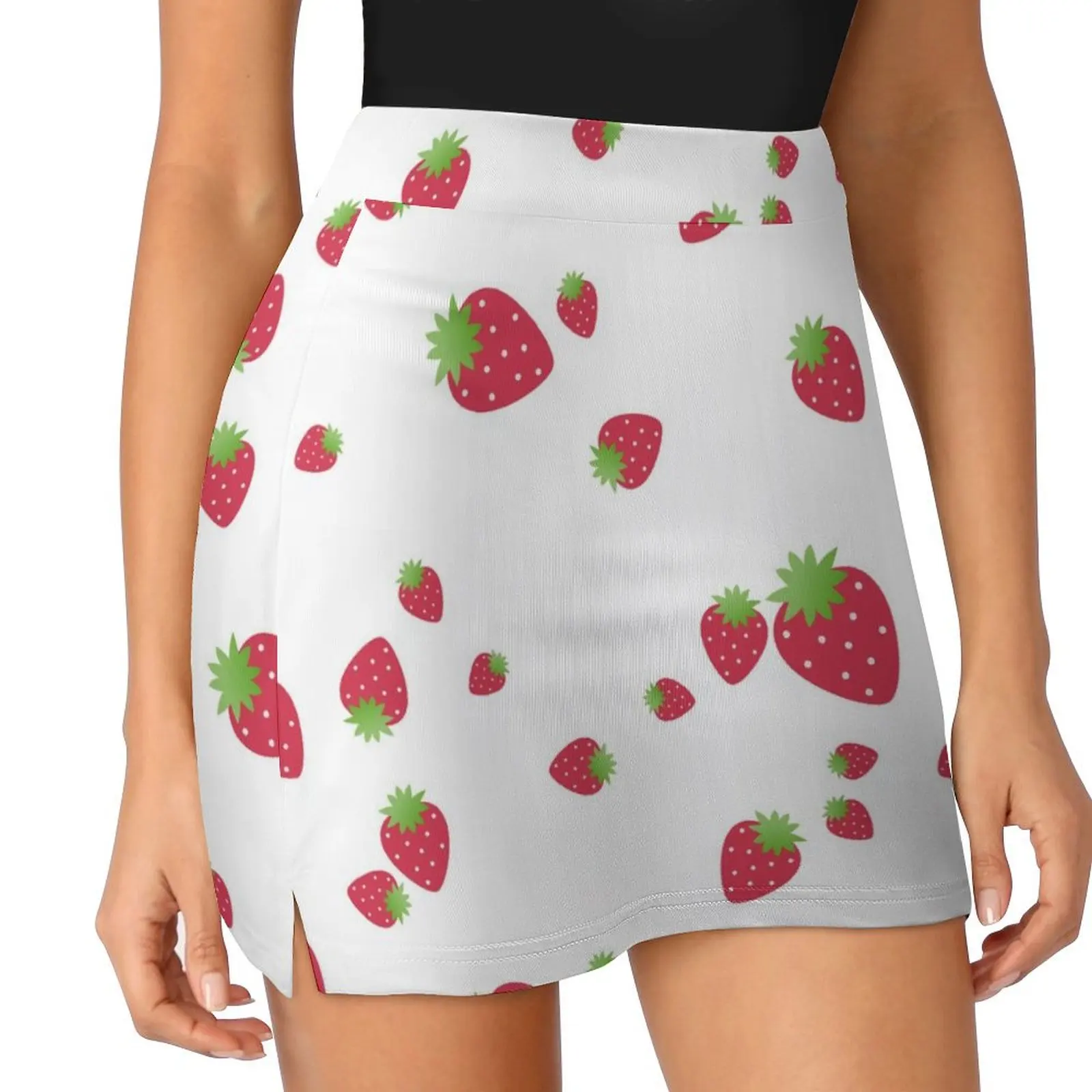 

Strawberries Mini Skirt summer clothes summer skirts
