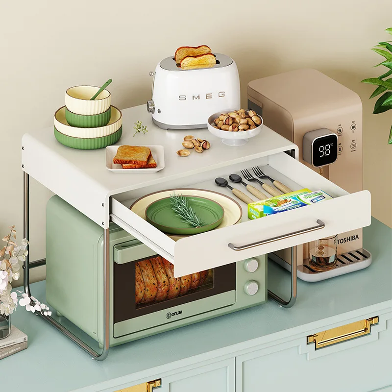 

Customized microwave oven tableware condiment storage ight luxury kitchen supplies rack