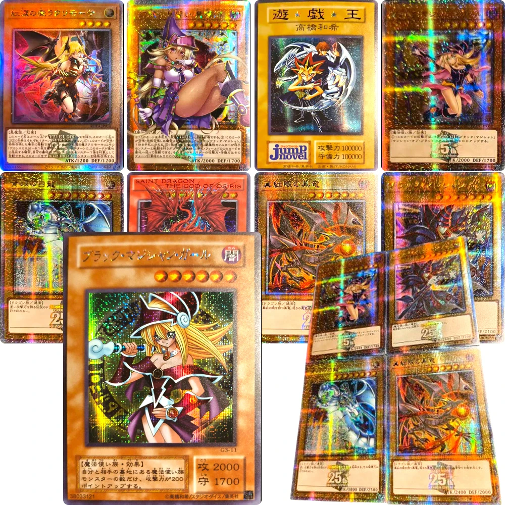 Anime characters Yu-Gi-Oh! Black Magician Dark Magician Girl DIY Homemade Collection card Game toys Christmas birthday gift