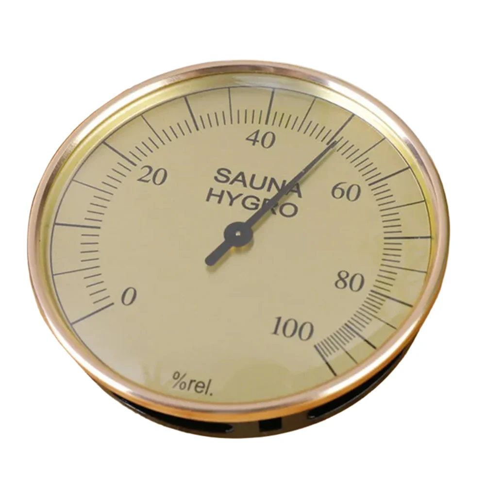 Humidity Monitor Battery-Free Meter Aluminum Alloy Construction No Battery Operation Accurate Humidity Meter For Steam Room