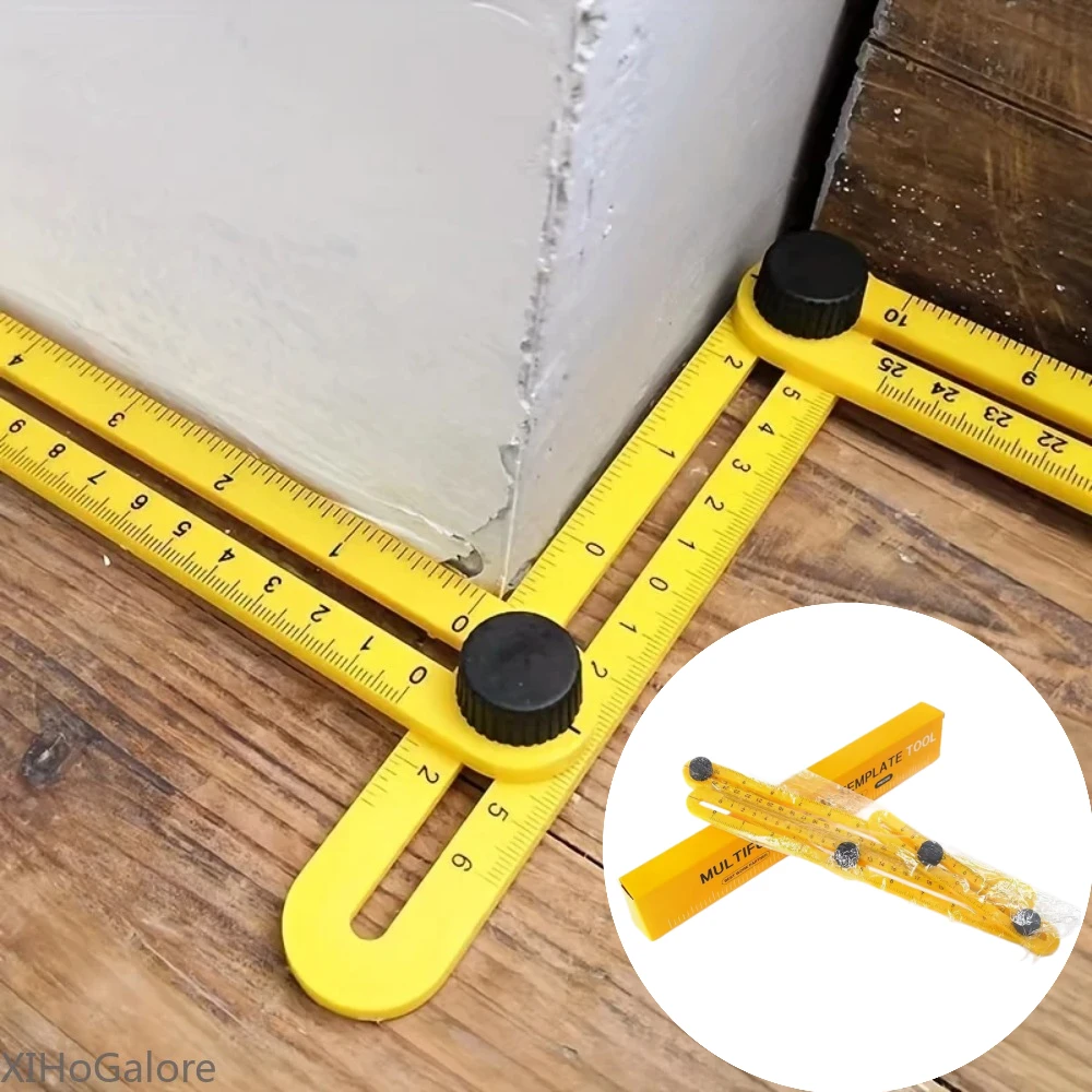 Woodworking Construction Foldable Ruler Multi Functional ABS Plastic 4 Fold Measuring Tool For DIY 1PC Handy