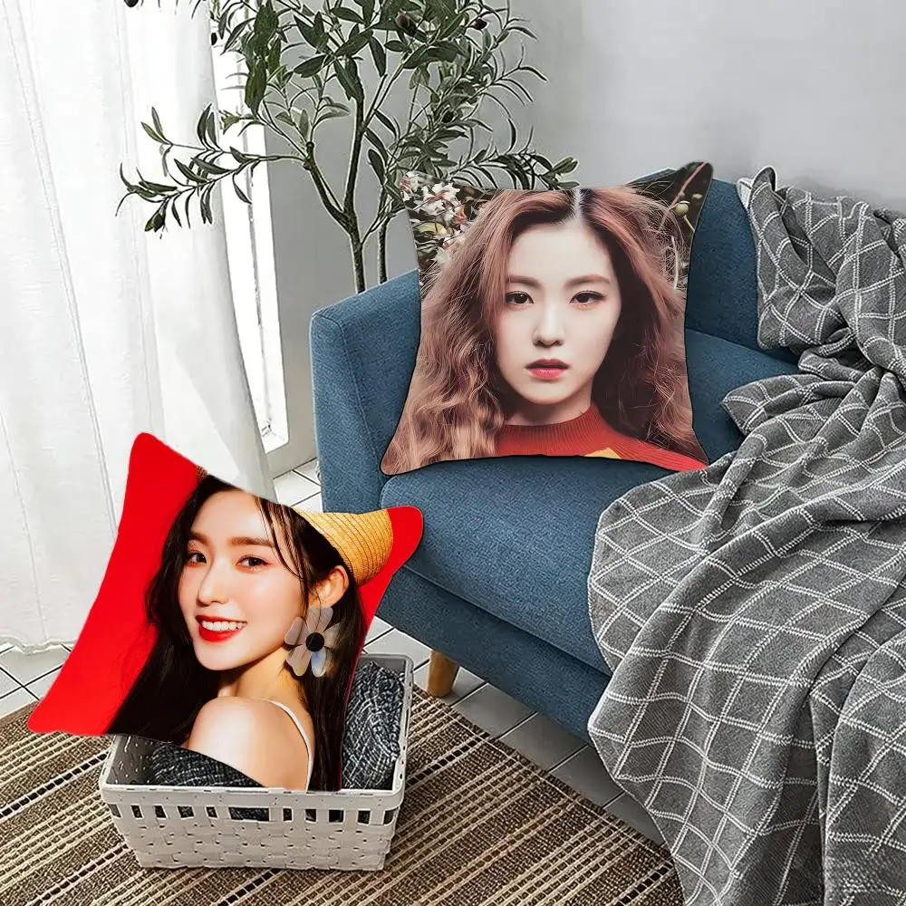 Graceful Kpop Idol I-Irene Cushion Cover Fluffy Velvet Nordic Style Plush Living Room Sofa Decorative