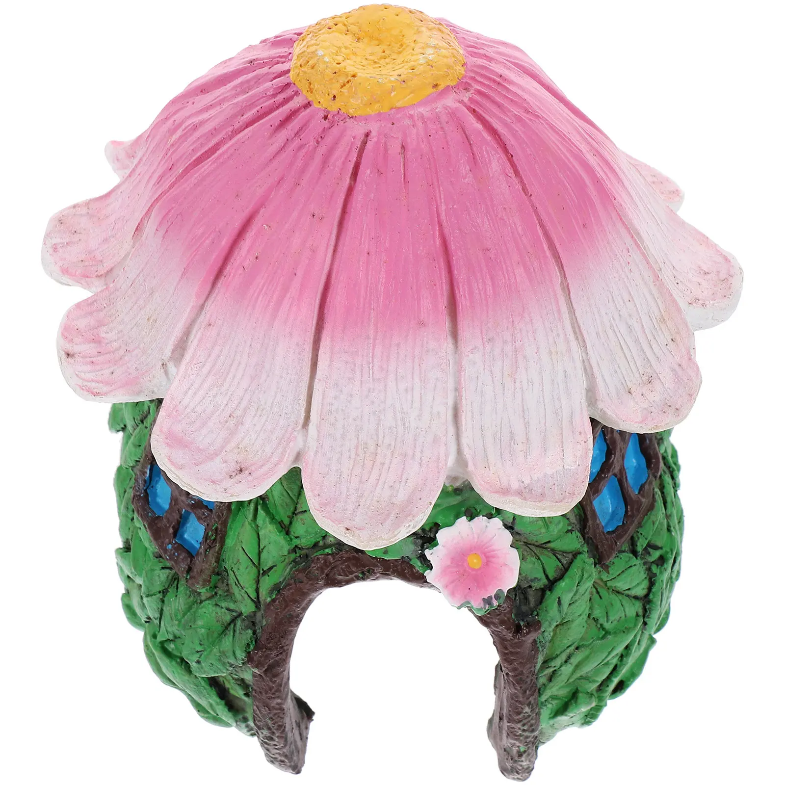 

Flower Hideout for Aquarium Reptile Tank Resin Shrimp Fish Cave Shelter Decor Laying Play Spot Vivid Landscape