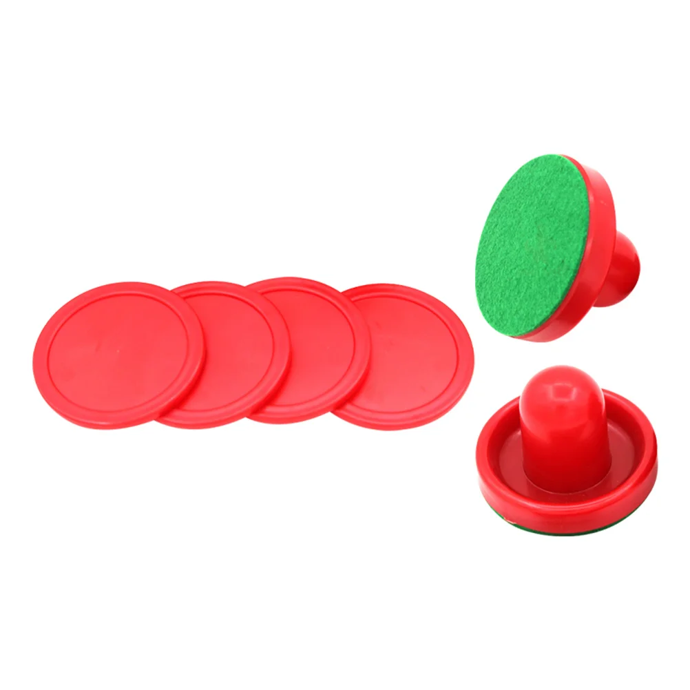 

Ball Header Table Air Hockey Puck Game Mini Pucks and Paddles Play Pusher Accessory The