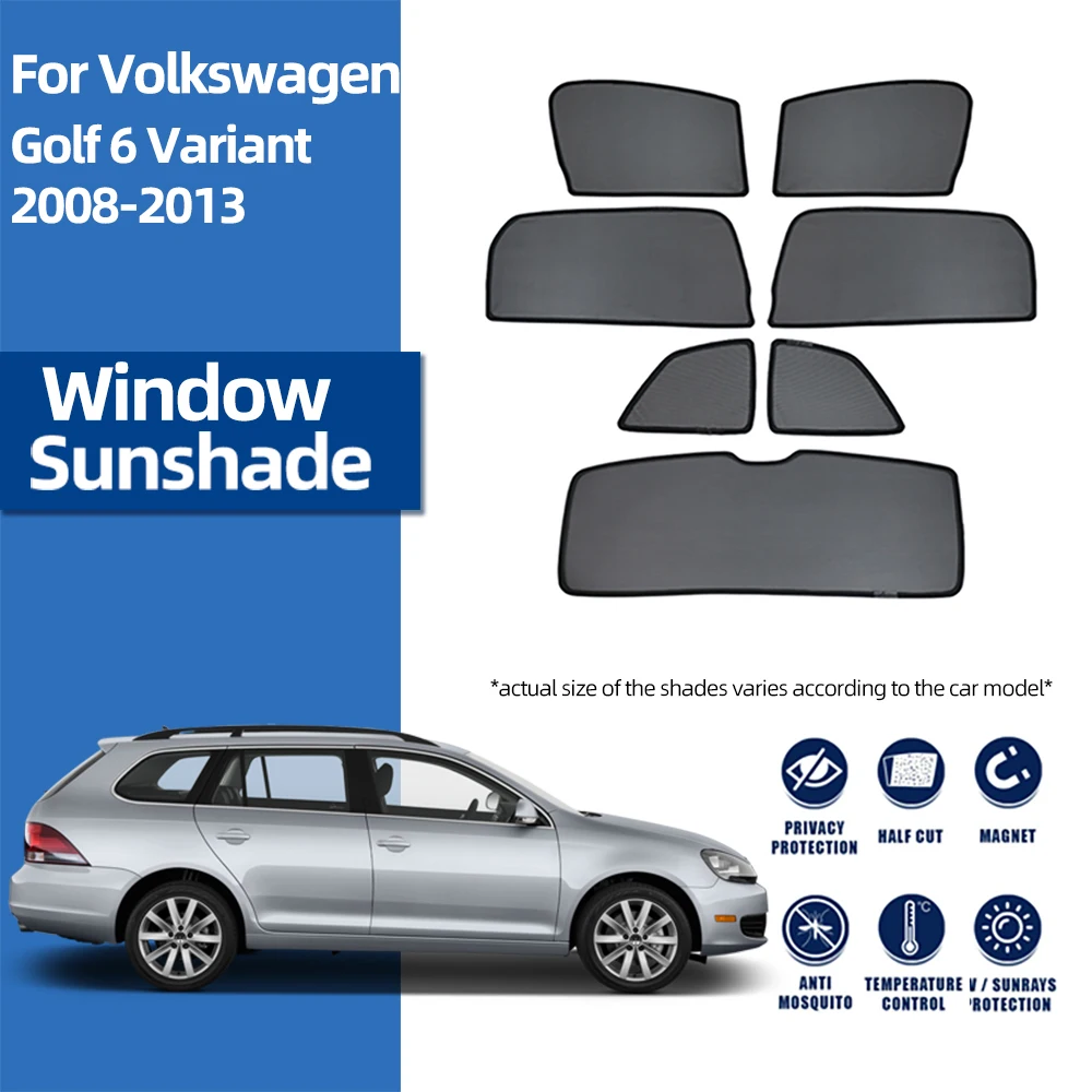 

For Volkswagen VW Golf 6 Variant 2009-2013 Magnetic Car Sunshade Front Windshield Curtain Rear Baby Side Window Sun Shade Visor