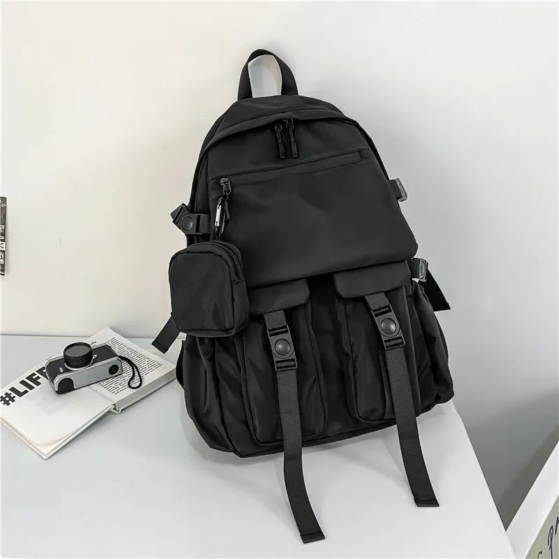 Imagem -04 - Mochila de Grande Capacidade para Mulher Homem 2023 Bolsas de Escola Impermeáveis para Adolescentes Preto Mochila de Viagem Masculino Bookbags