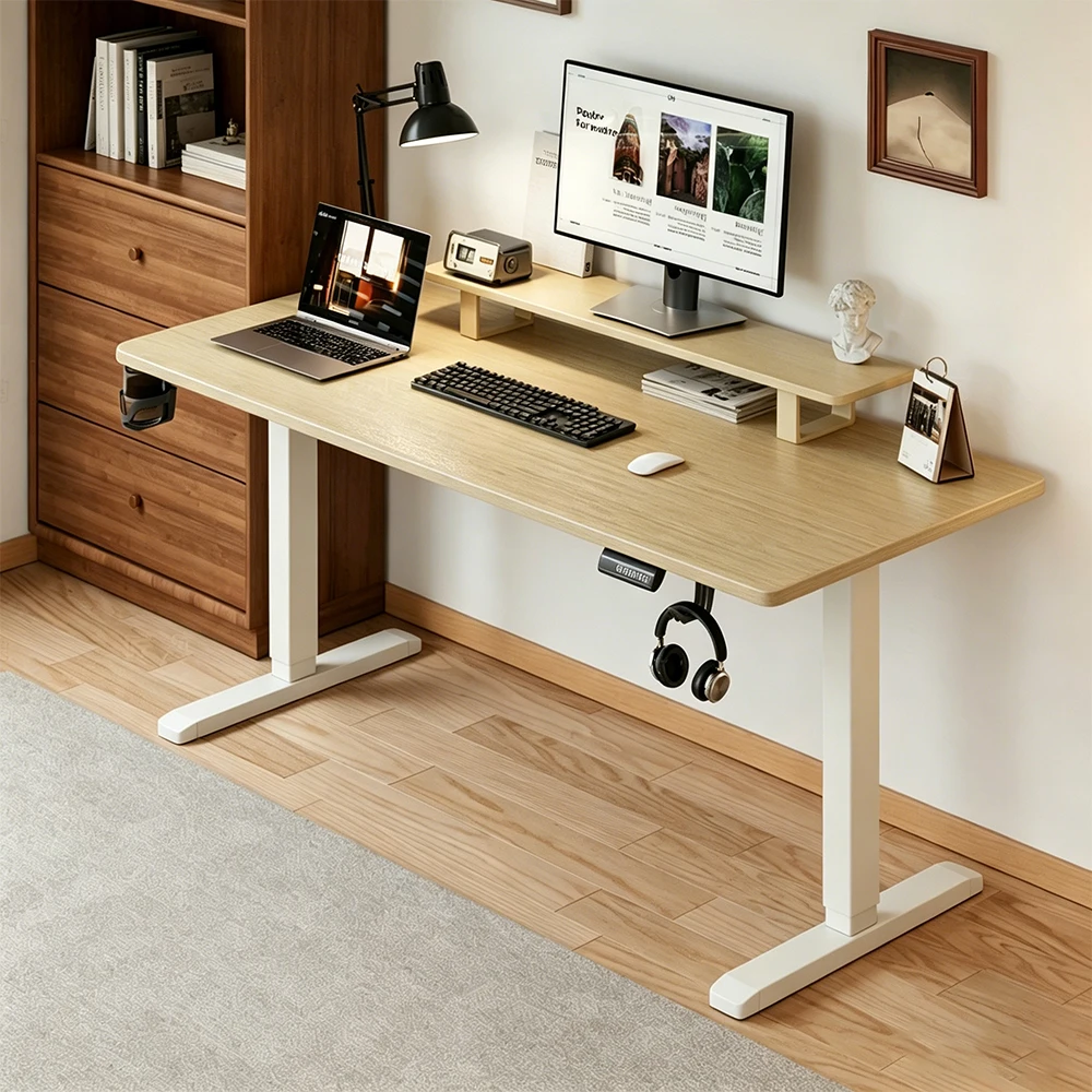 Home Office Work Table - Electric Adjustable Height Computer Desk, Ergonomic