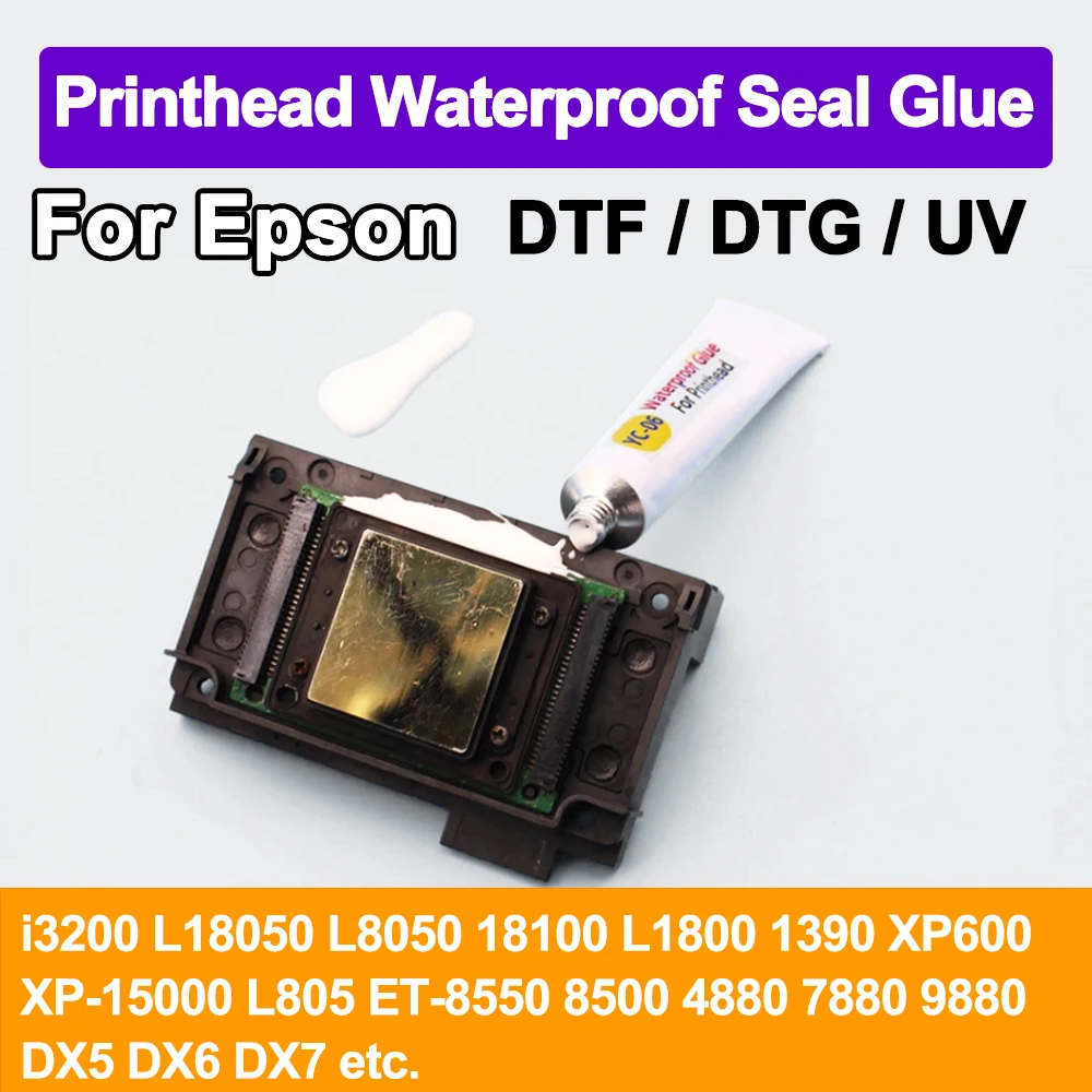 

Waterproof Seal Glue XP600 i3200 4720 DX5 DX6 DX7 Printhead Sealing Prevent Ink Liquid Damage For Epson DTF DTG UV