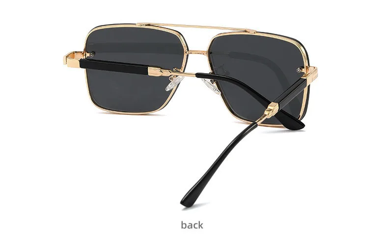 Quadratische Sonnenbrille für Männer 2024, Vintage-Mode, Brille, Luxus-Retro-Sonnenbrille, Damen, trendige Urlaubs-Sonnenbrille, Gafas De Sol Hombre – Detail 13