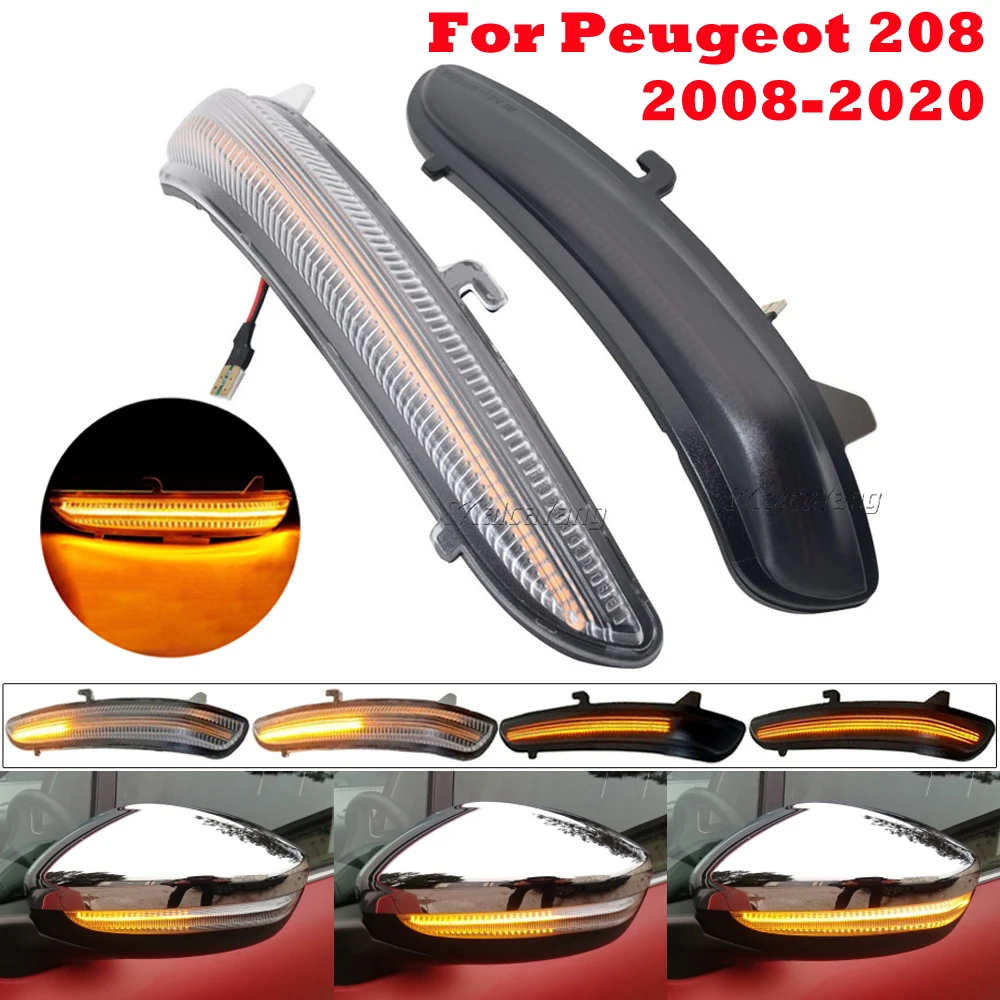 2 sztuki dynamicznych lusterek bocznych LED do Peugeot 208 2008 I Citroen C3 III C4 Cactus Opel/Vauxhall 57B1206E