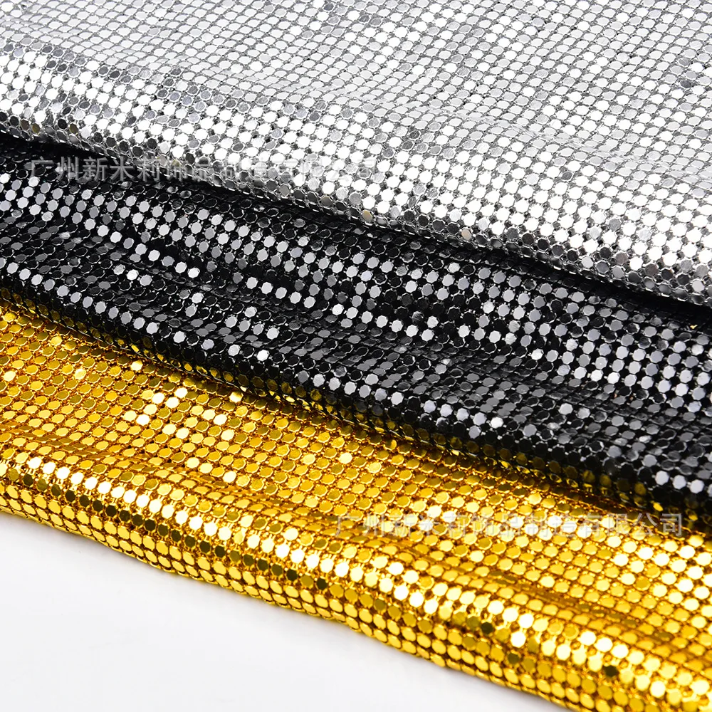 Shiny  Aluminum Metal Sequin Fabric, DIY Sewing Party Dress